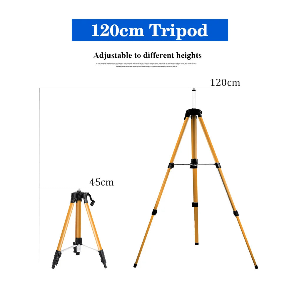 Adjustable Height Laser Level Tripod with Anti-Corrosion Coating - Smarsty