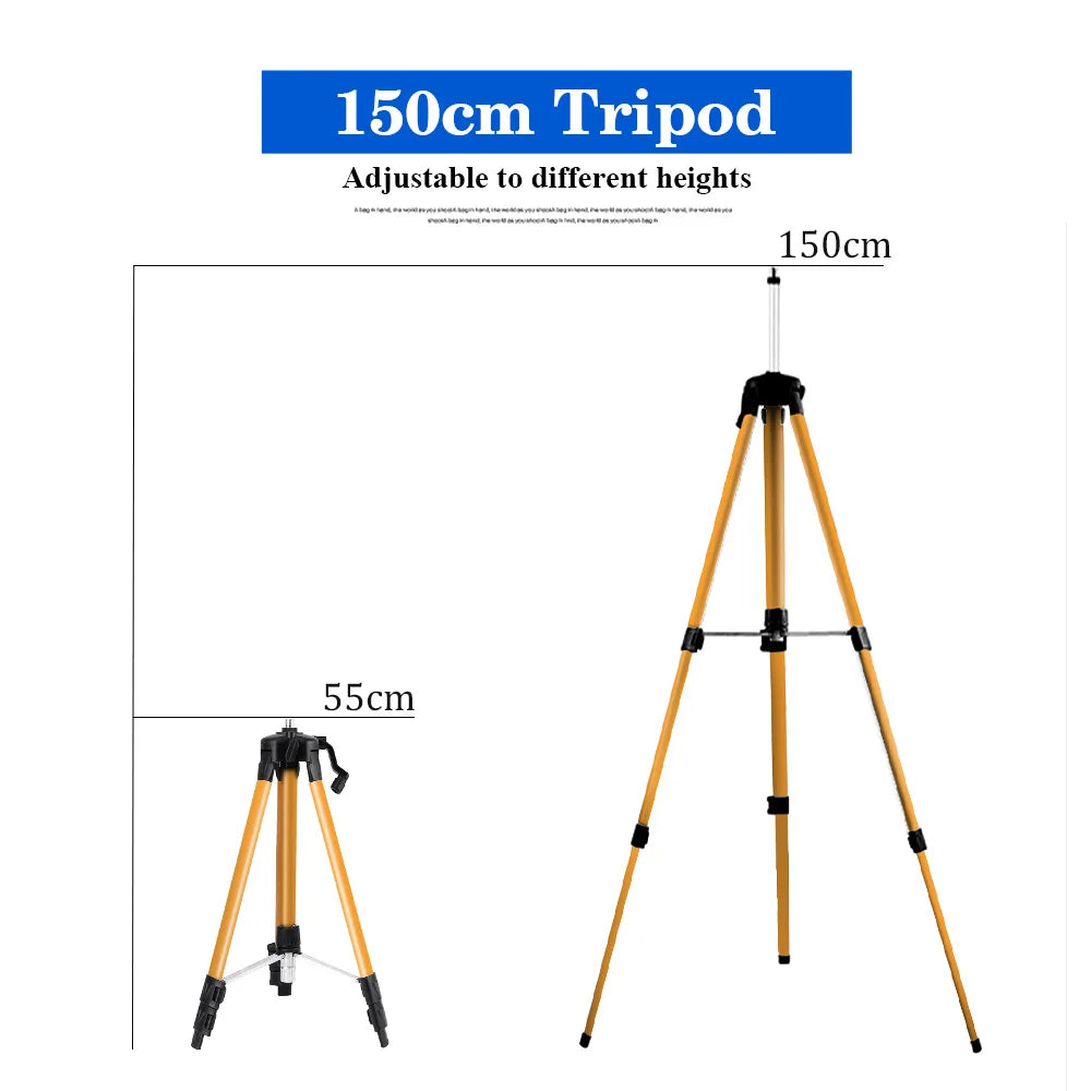 Adjustable Height Laser Level Tripod with Anti-Corrosion Coating - Smarsty
