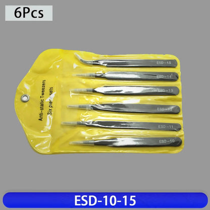 Precision Stainless Steel Tweezers Set for Industrial Repair - Smarsty