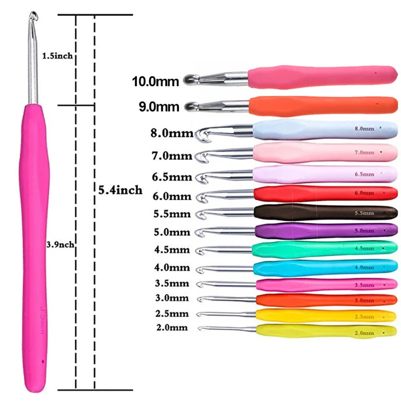 Soft Handle Crochet Hook Set for Easy DIY Crafting - Smarsty