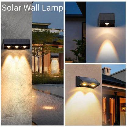 Solar Wall Light Outdoor Waterproof LED for Garden - Smarsty
