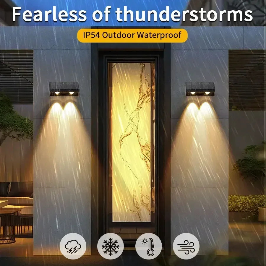 Solar Wall Light Outdoor Waterproof LED for Garden - Smarsty