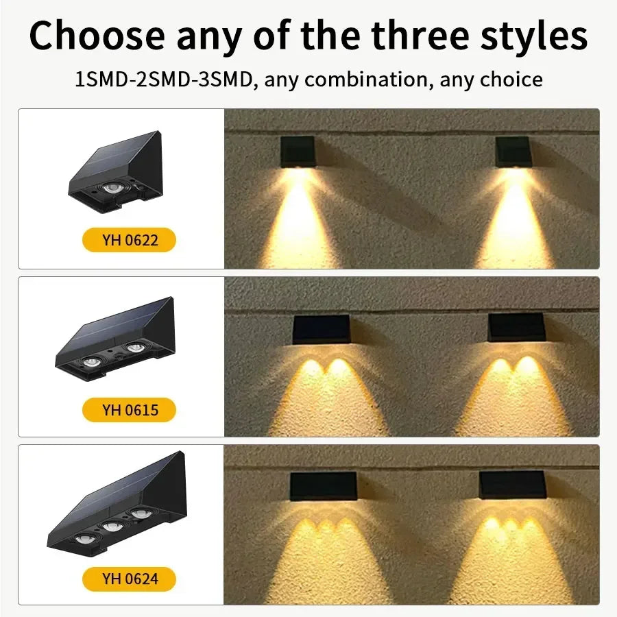 Solar Wall Light Outdoor Waterproof LED for Garden - Smarsty