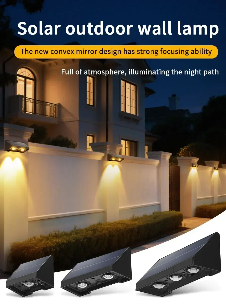 Solar Wall Light Outdoor Waterproof LED for Garden - Smarsty