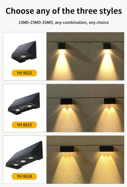 Solar Wall Light Outdoor Waterproof LED for Garden - Smarsty