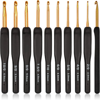Ergonomic 8PCS Crochet Hook Set for Arthritic Hands - Smarsty