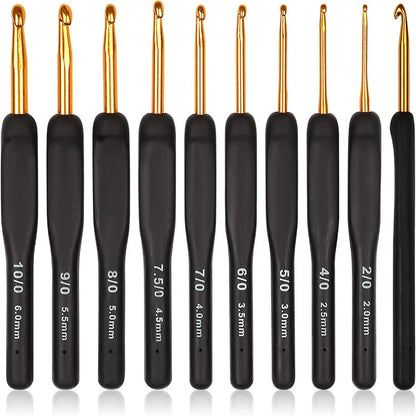 Ergonomic 8PCS Crochet Hook Set for Arthritic Hands - Smarsty