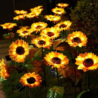 Solar LED Sunflower Outdoor Lawn Light for Garden Decor - Smarsty