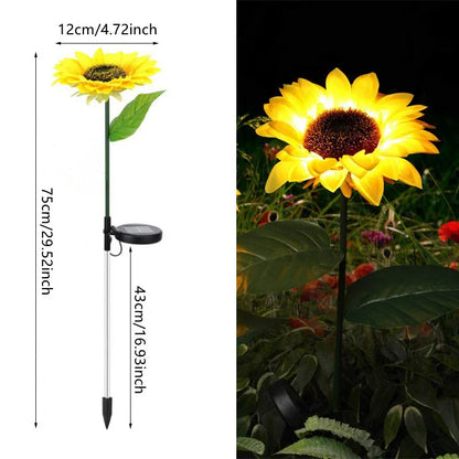 Solar LED Sunflower Outdoor Lawn Light for Garden Decor - Smarsty