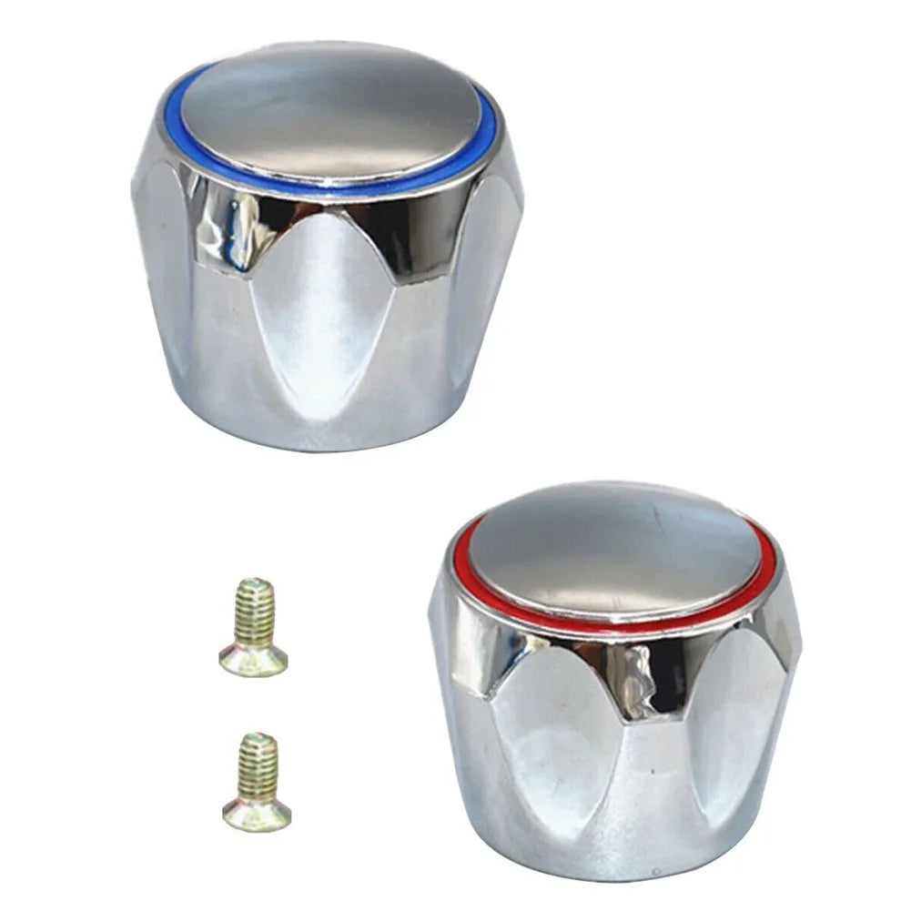 Chrome Plated Faucet Handle Replacement Set for Kitchen and Bathroom - Smarsty