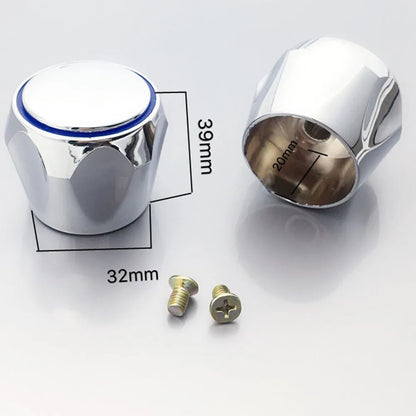 Chrome Plated Faucet Handle Replacement Set for Kitchen and Bathroom - Smarsty