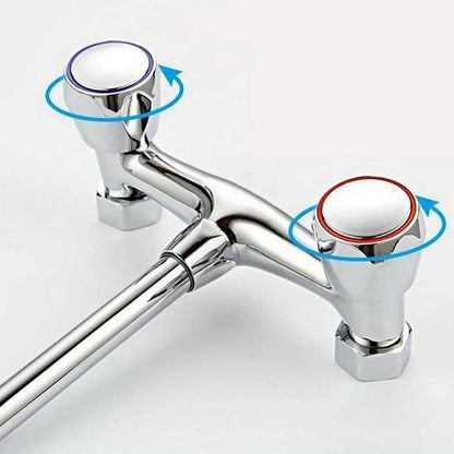 Chrome Plated Faucet Handle Replacement Set for Kitchen and Bathroom - Smarsty