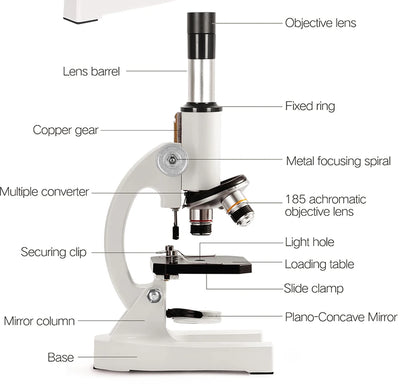 High Definition 40X-2000X Monocular Microscope for Students - Smarsty