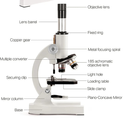 High Definition 40X-2000X Monocular Microscope for Students - Smarsty