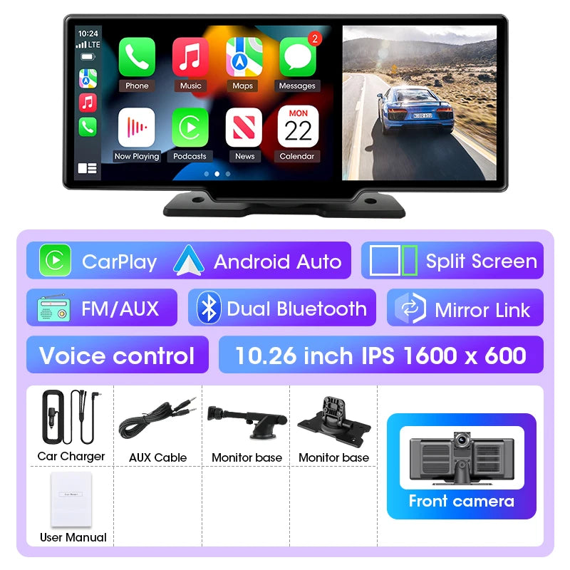 4K Carplay & Android Auto GPS Navigation - Smarsty