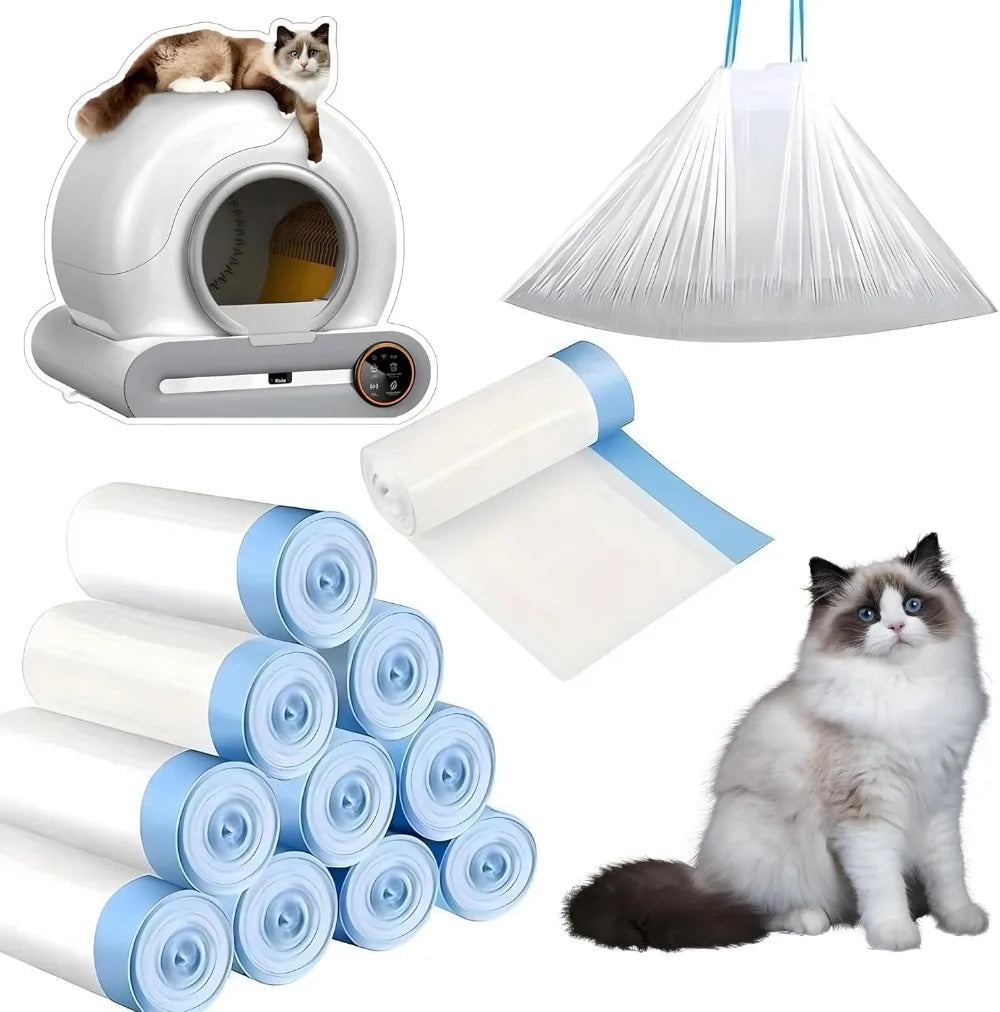 Self-Cleaning Cat Litter Box Poop Bags 10 Rolls - Smarsty