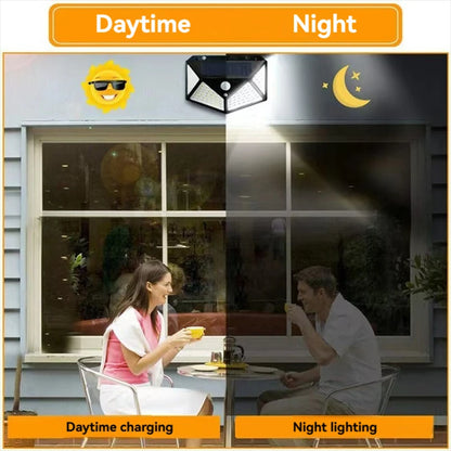 100 LED Solar Powered Motion Sensor Wall Light - Smarsty