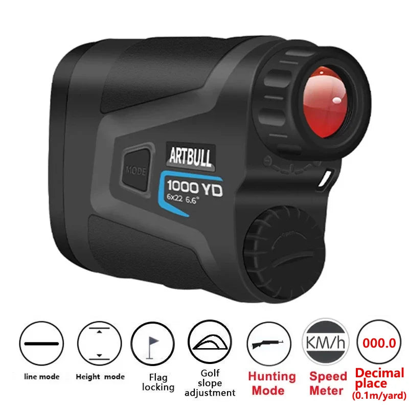 ARTBULL Laser Rangefinder 1000M with Flag-Lock Slope Feature - Smarsty