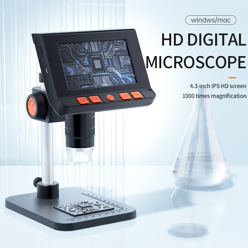 Digital Microscope 1080P LCD Display with Built-In Lights - Smarsty