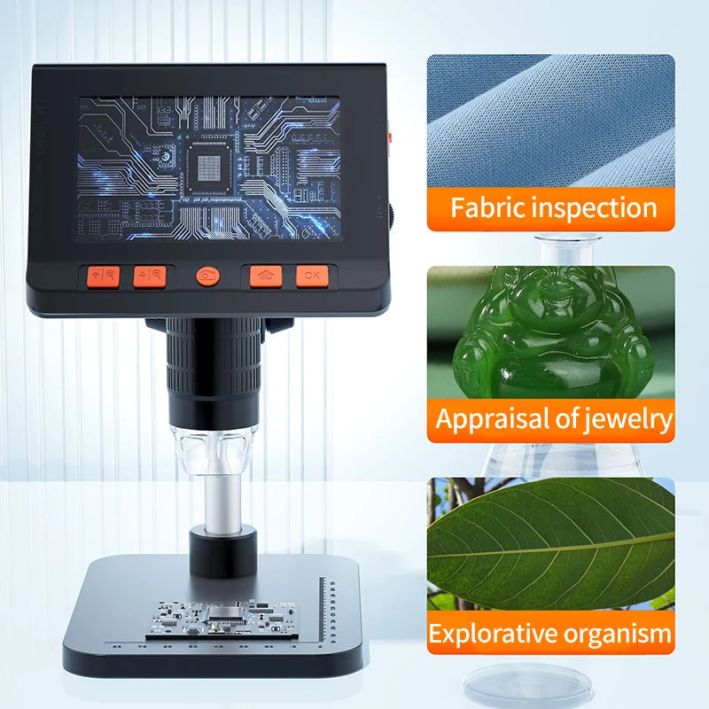 Digital Microscope 1080P LCD Display with Built-In Lights - Smarsty