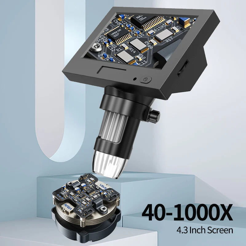 4.3 Inch Digital Microscope With 1000X Zoom For Precision Repairs - Smarsty