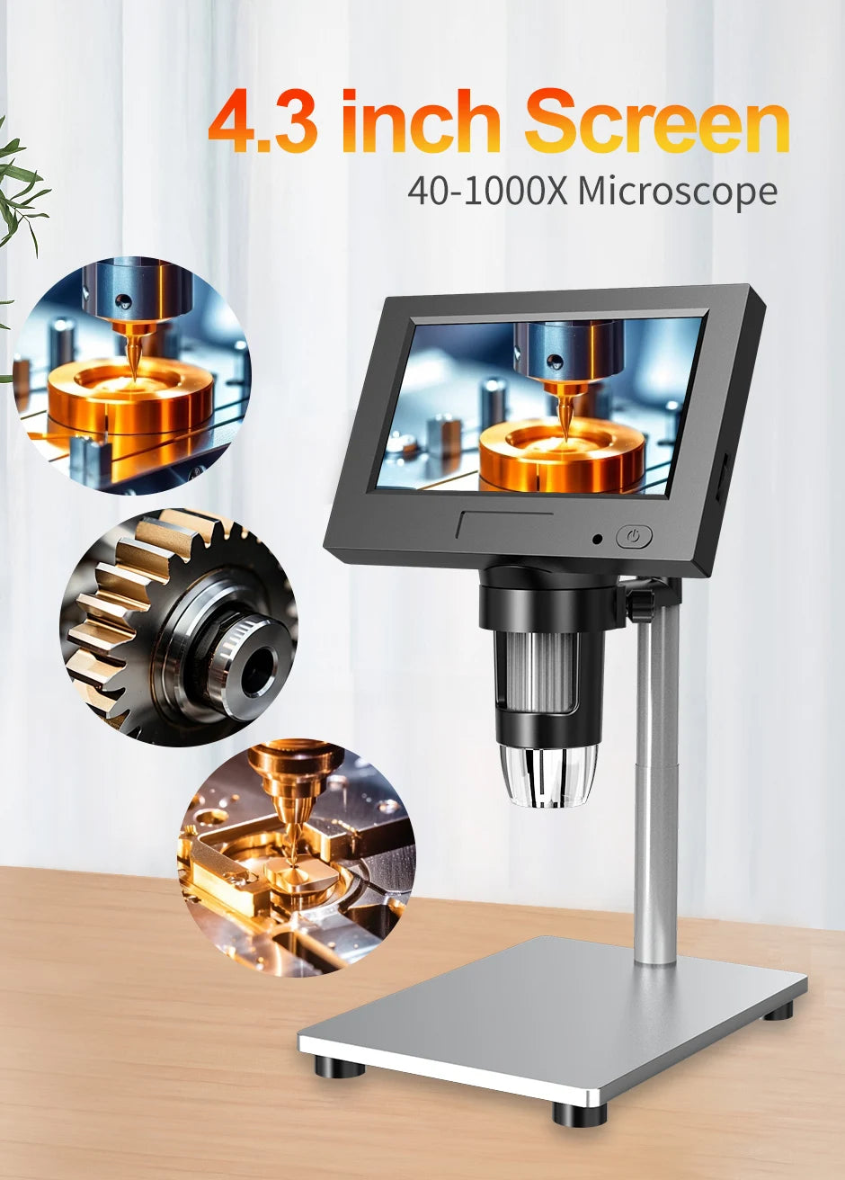 4.3 Inch Digital Microscope With 1000X Zoom For Precision Repairs - Smarsty