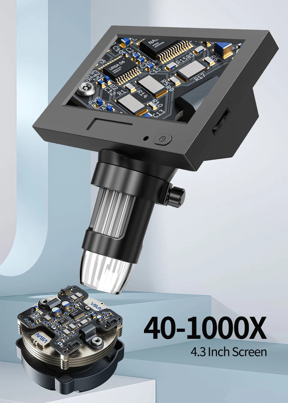 4.3 Inch Digital Microscope With 1000X Zoom For Precision Repairs - Smarsty