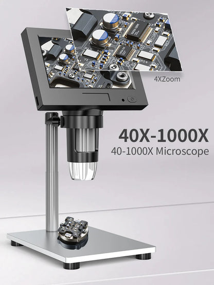 4.3 Inch Digital Microscope With 1000X Zoom For Precision Repairs - Smarsty