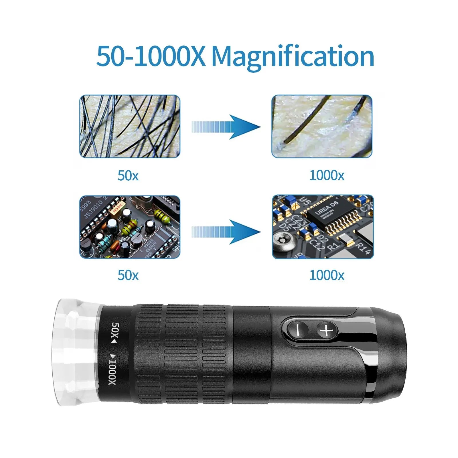 Wireless Digital Microscope 1000X Zoom Portable Magnifier - Smarsty