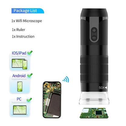 Wireless Digital Microscope 1000X Zoom Portable Magnifier - Smarsty