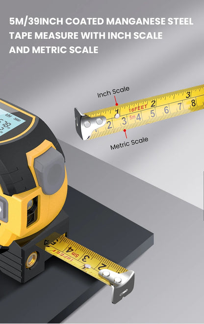 High Precision 3 In 1 Laser Tape Measure - Smarsty