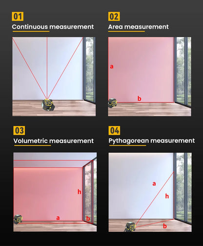 High Precision 3 In 1 Laser Tape Measure - Smarsty