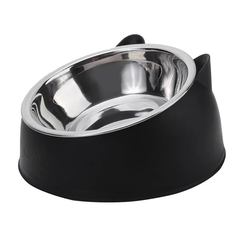 Stainless Steel Cat Bowl with Inclined Design for Easy Feeding - Smarsty
