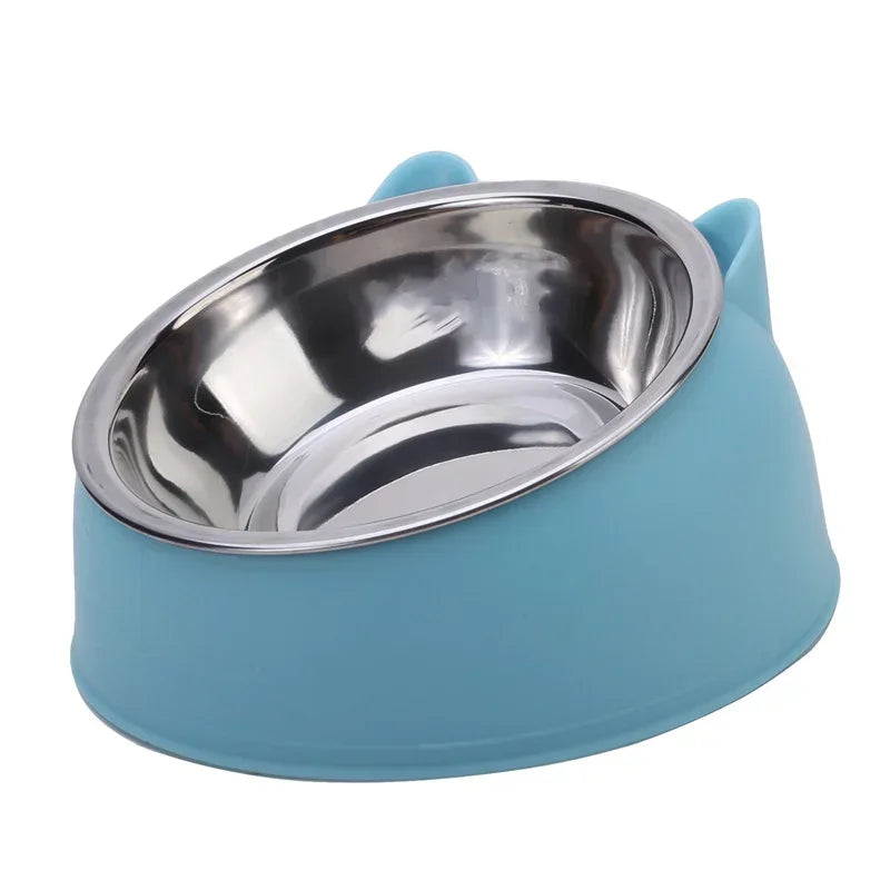 Stainless Steel Cat Bowl with Inclined Design for Easy Feeding - Smarsty