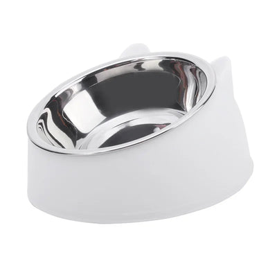 Stainless Steel Cat Bowl with Inclined Design for Easy Feeding - Smarsty