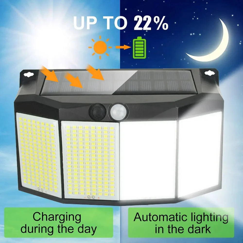 3 Modes Waterproof Solar Motion Sensor Lights - Smarsty