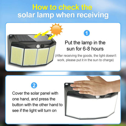 3 Modes Waterproof Solar Motion Sensor Lights - Smarsty
