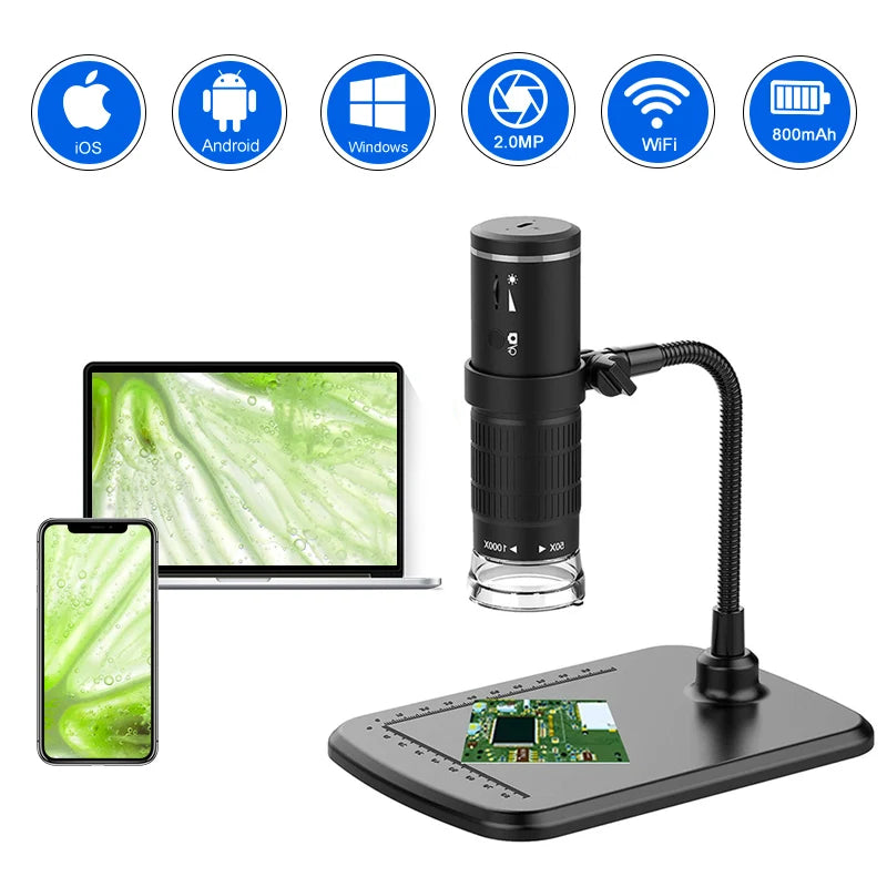 Wireless Digital Microscope 50X-1000X Portable Magnification - Smarsty
