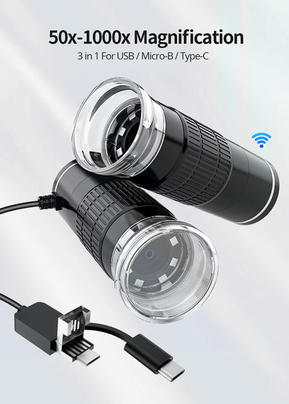 Wireless Digital Microscope 50X-1000X Portable Magnification - Smarsty