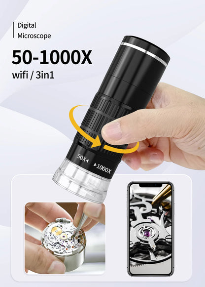 Wireless Digital Microscope 50X-1000X Portable Magnification - Smarsty