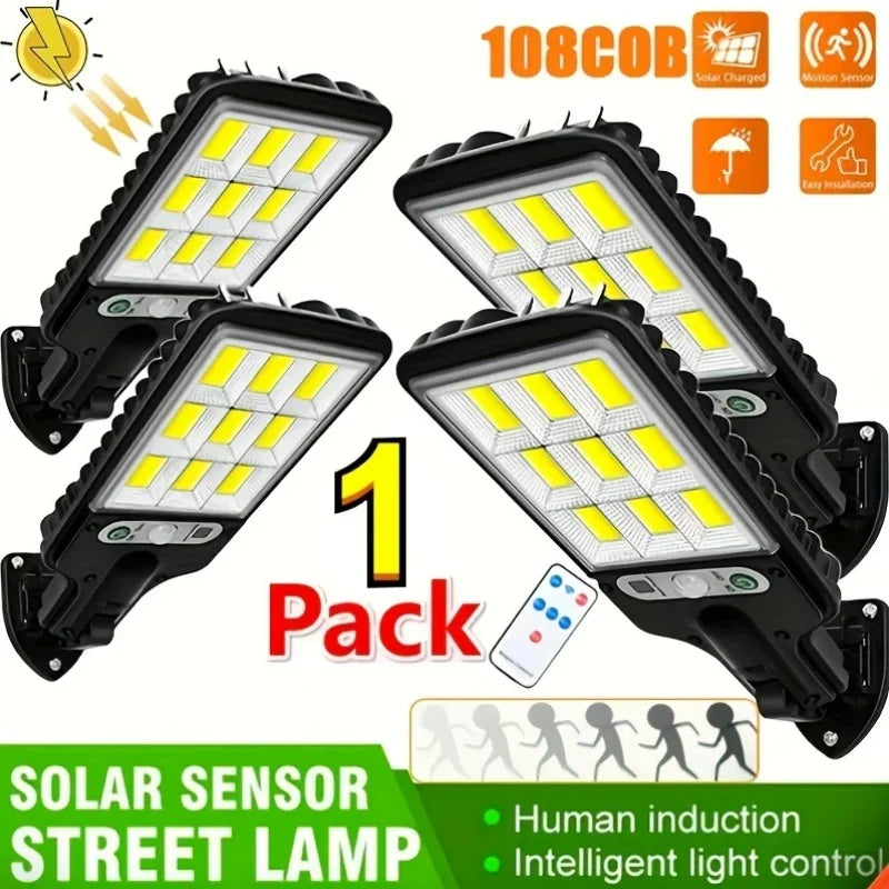 108 COB Solar Sensor Street Lamp with Remote Control - Smarsty