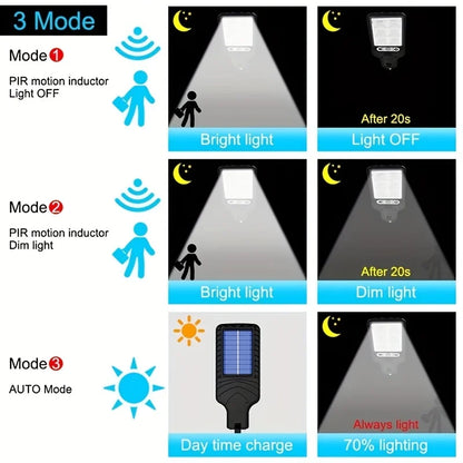 108 COB Solar Sensor Street Lamp with Remote Control - Smarsty