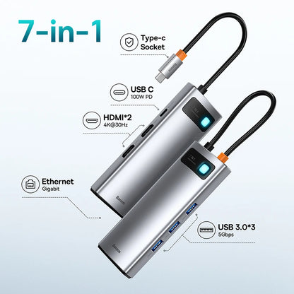 11-in-1 USB-C Hub – All-in-One Dock for MacBook Pro/Air - Smarsty