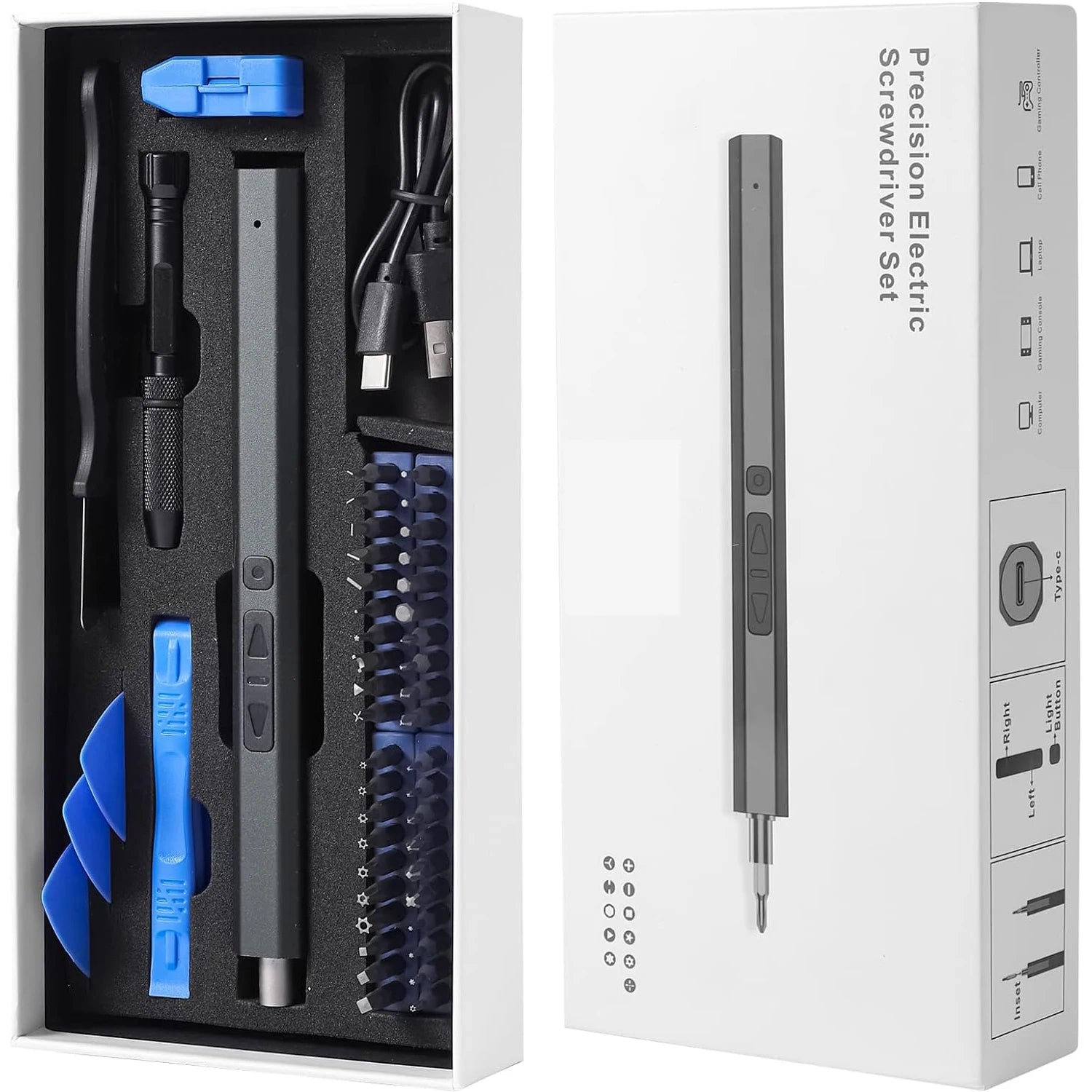 Cordless Electric Screwdriver Set with Fast Charging - Smarsty