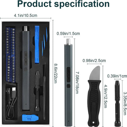 Cordless Electric Screwdriver Set with Fast Charging - Smarsty