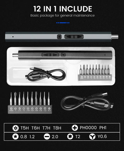 Cordless Electric Screwdriver Set with Fast Charging - Smarsty