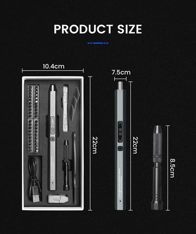 Cordless Electric Screwdriver Set with Fast Charging - Smarsty