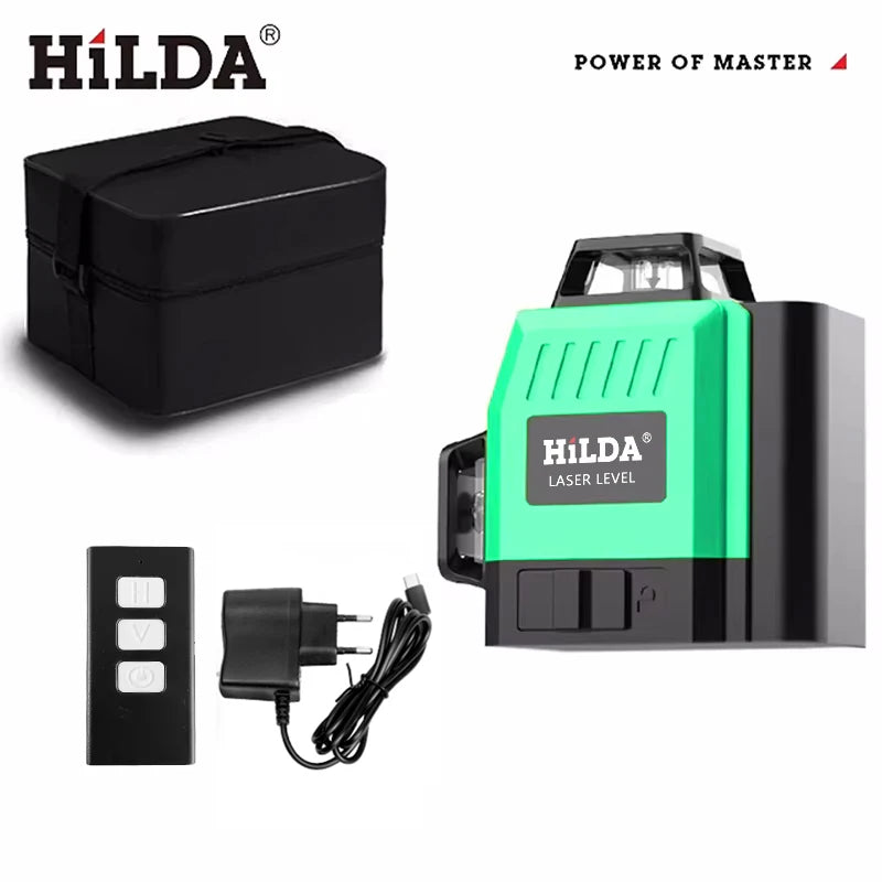 HILDA 16 Line Laser Level with Green Beam Precision - Smarsty