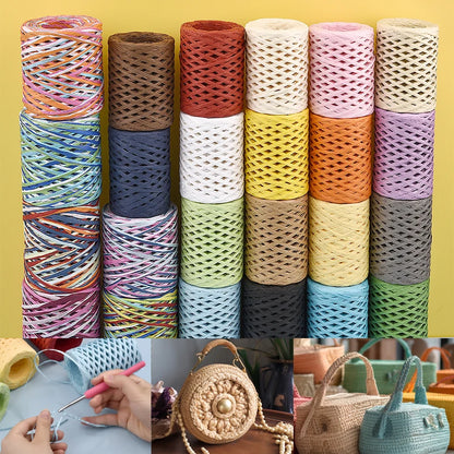 Natural Raffia Straw Yarn for Eco-Friendly Knitting - Smarsty