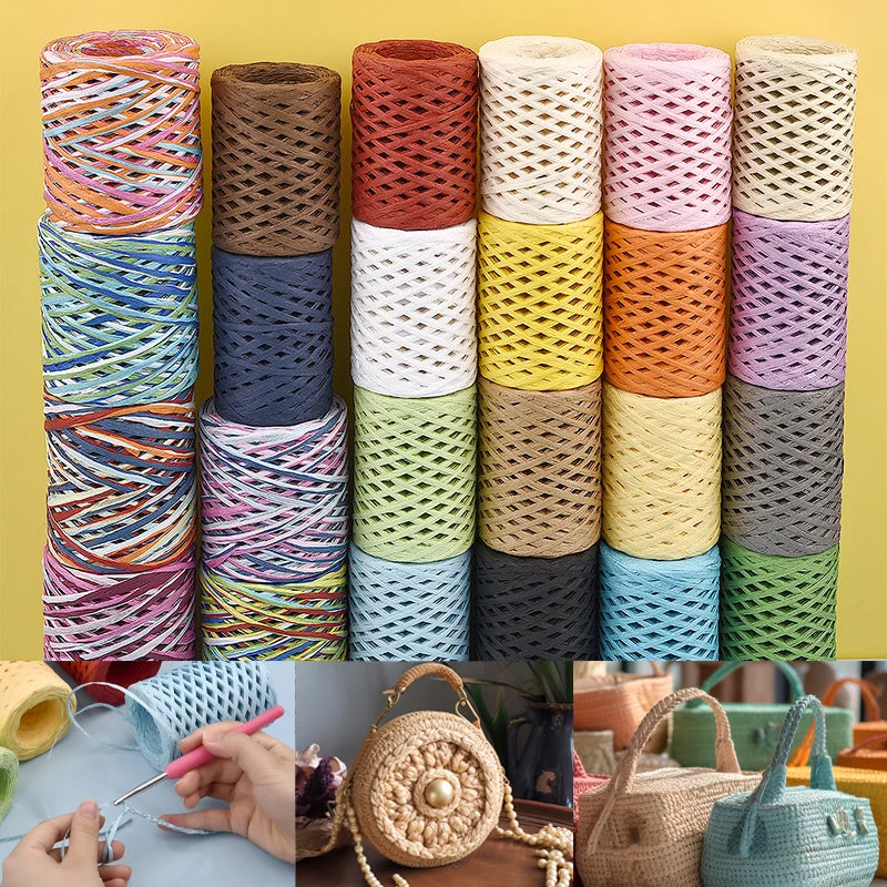 Natural Raffia Straw Yarn for Eco-Friendly Knitting - Smarsty